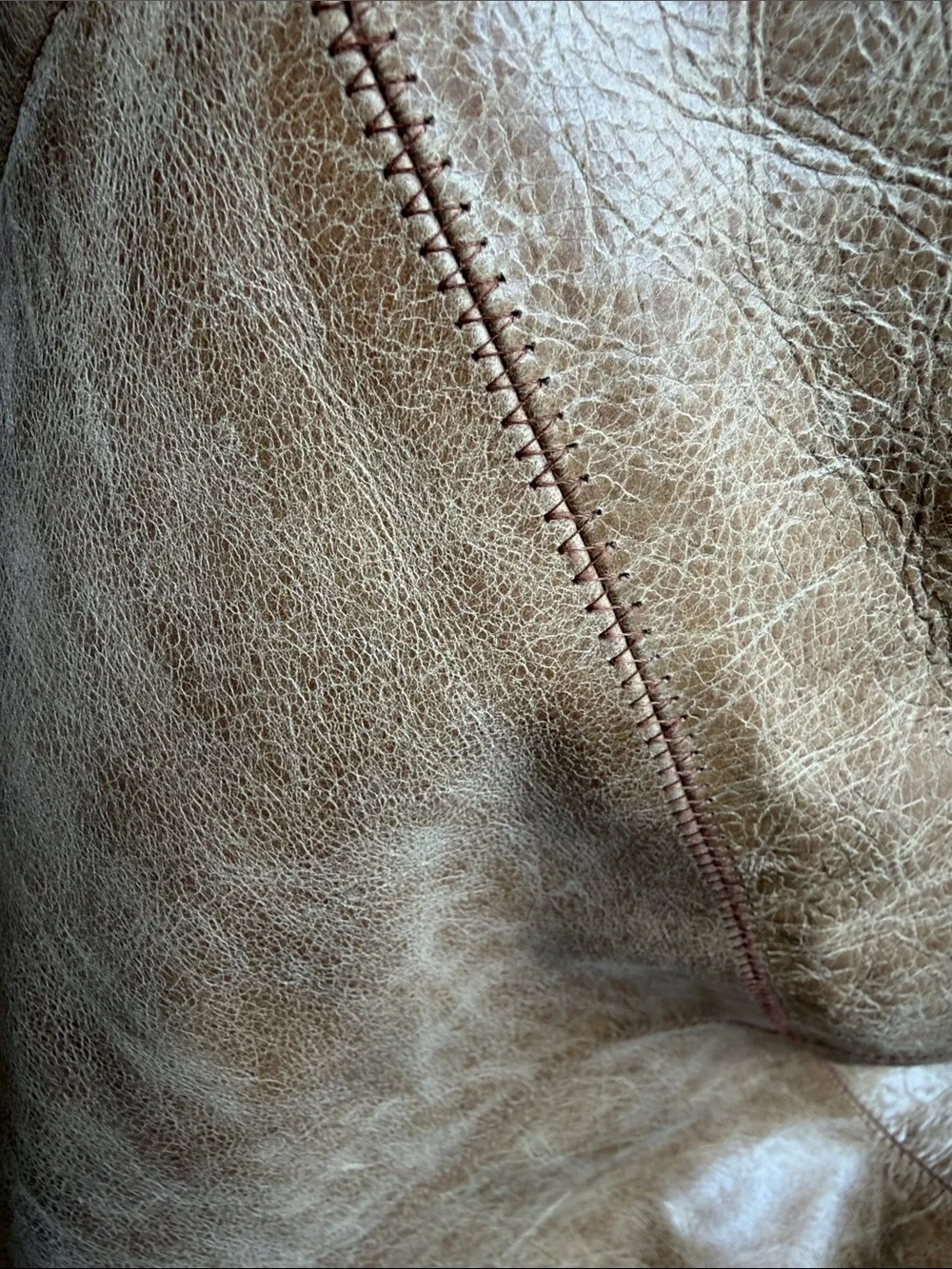 Pottery Barn Leather and Linen Button Square Pillow Cover 20x20 appx